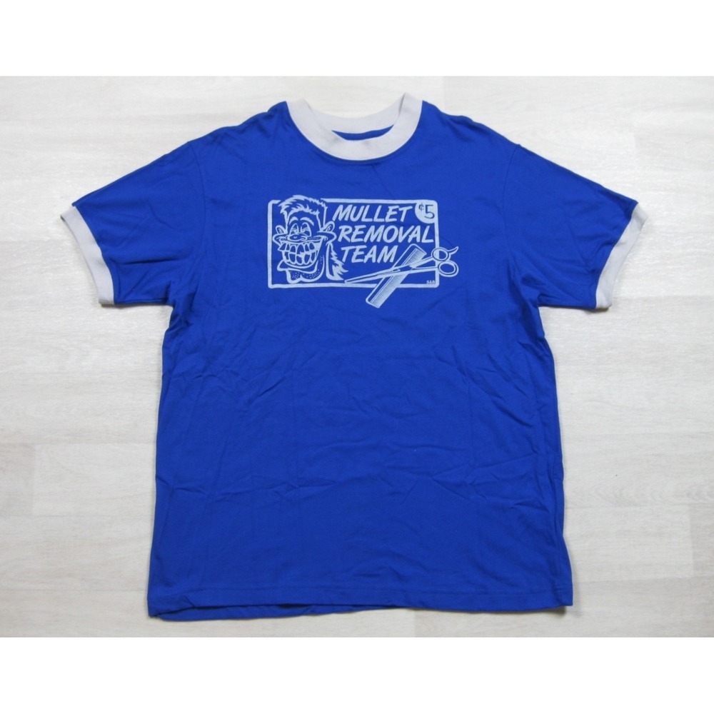 Vintage Y2K Steve & Barry's Ringer T-Shirt Men's (M) Mullet Removal Team